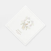 グリーンギンガムジェンダーピーターうさぎの赤ちゃんシャワー スタンダードランチョンナプキン (角)