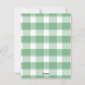 グリーンギンガムチェック国クリスマスフォトホリド シーズンカード (裏面)