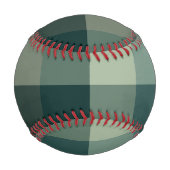 グリーンギンガムチェック柄デザイン 野球ボール (裏面)