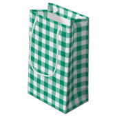 グリーンギンガムチェック柄 スモールペーパーバッグ (裏面アングル)