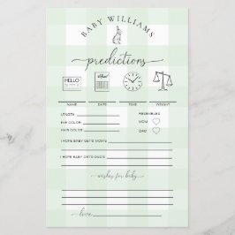 グリーンギンガムバニーベビー予測ゲーム