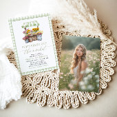 グリーンギンガムフレッシュオフザマーケットブライダルシャワー 招待状