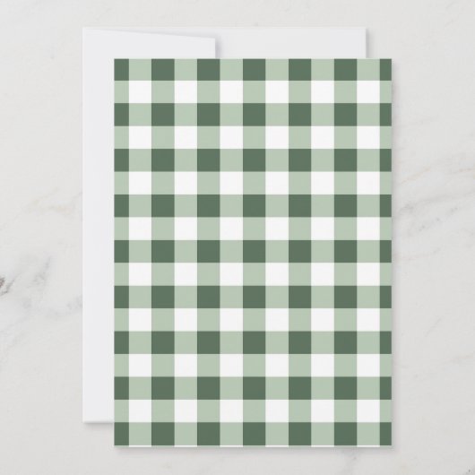 グリーンギンガムボーダックダックデュース2回目の誕生日 招待状 (裏面)