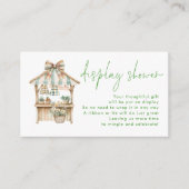 グリーンギンガム農家市場ディスプレイベビーシャワー エンクロージャーカード (正面)