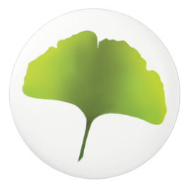 グリーンギンコの葉ノブ セラミックノブ