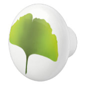 グリーンギンコの葉ノブ セラミックノブ (右)