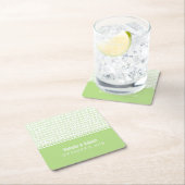 グリーンギークシックバイナリコード紙コースター スクエアペーパーコースター (インサイチュ)