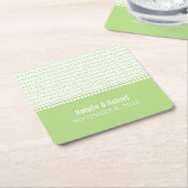 グリーンギークシックバイナリコード紙コースター スクエアペーパーコースター (アングル)