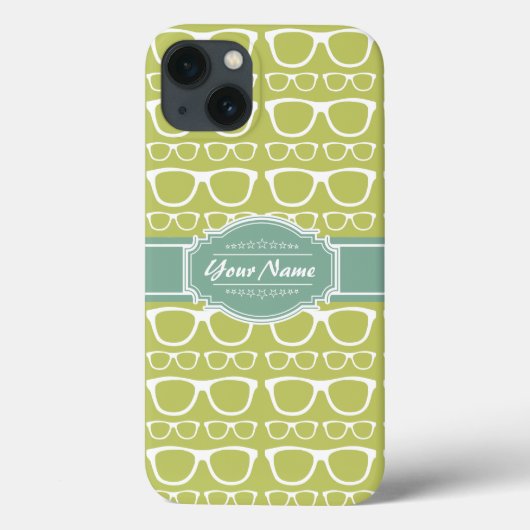 グリーンギーク眼鏡パーソナライズされた Case-Mate iPhoneケース (裏面)