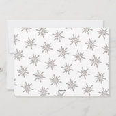 グリーンクすてきリスマススノーフレーク休日のフォトカード シーズンカード (裏面)