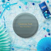 グリーンクモダンラスデザインカスタム文字 ペーパープレート (パーティー)