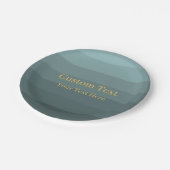 グリーンクモダンラスデザインカスタム文字 ペーパープレート (アングル)