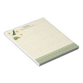 グリーンクラウン輝くハミングバード ノートパッド (アングル)