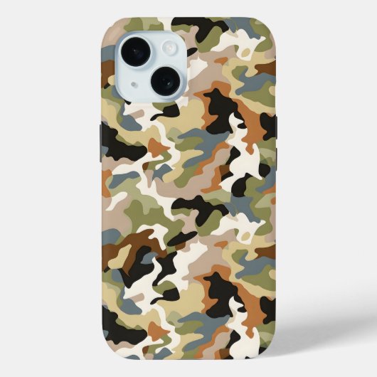 グリーンクラシックカモフラージュ Case-Mate iPhoneケース (裏面)