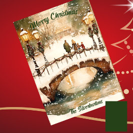 グリーンクラシッククリスマスウォーター色