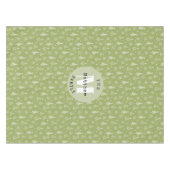 グリーンクラシッククリスマスツリーファミリーホリデー テーブルクロス (正面(横))