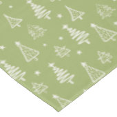 グリーンクラシッククリスマスツリーファミリーホリデー テーブルクロス (アングル)