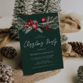 グリーンクラシッククリスマス企業のパーティー 招待状