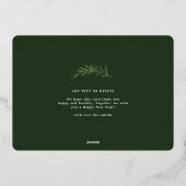 グリーンクラシックフォト数々の金ゴールドクリスマスリース 箔シーズンカード (裏面)