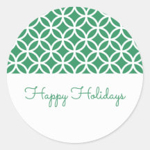 グリーンクラスダイアモンドホリデーステッカー