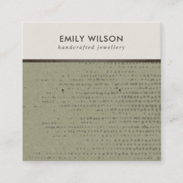 グリーンクラフト白点スタッドイヤリングディスプレイカード スクエア名刺