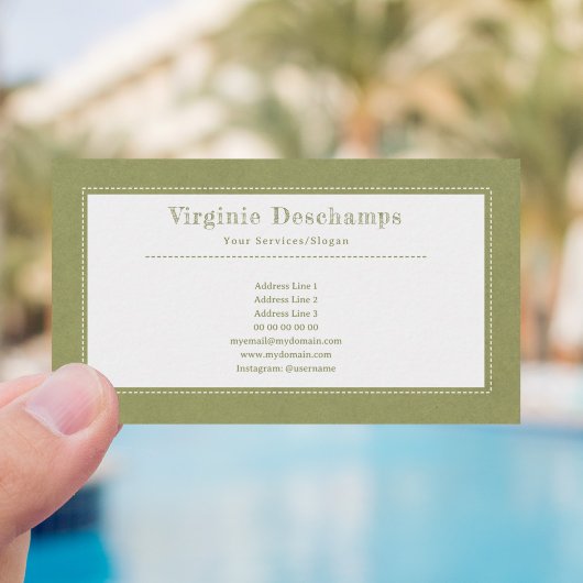 グリーンクラフト&ミニマ素朴リストの名刺 名刺