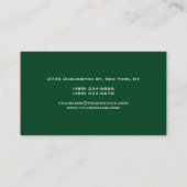 グリーンクリエイティブトレンディープレインモノグラム名刺 名刺 (裏面)