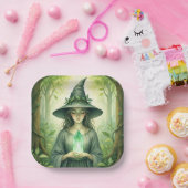 グリーンクリスタルスイッチ ペーパープレート (パーティー)