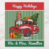 グリーンクリストライプのスマス格言 ワインラベル (シングルラベル)