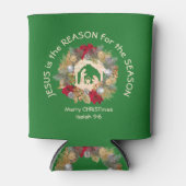 グリーンクリスマスイエスが理由クーラーボックス 缶クーラー (正面)