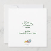 グリーンクリスマスウィンターワンダーランドウォーター色 シーズンカード (裏面)