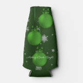グリーンクリスマスオーナメントボトルクール ボトルクーラー (正面)