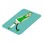 グリーンクリスマスキャットガール マグネット (左側)