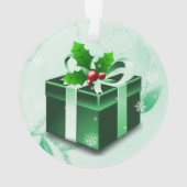 グリーンクリスマスギフトオーナメント オーナメント (裏面)