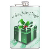 グリーンクリスマスギフトフラスコ フラスク (正面)