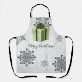 グリーンクリスマスギフトホリデーエプロン エプロン (正面)