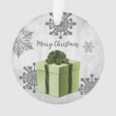 グリーンクリスマスギフトホリデーオーナメント オーナメント (正面)