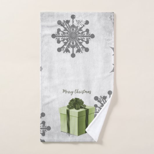 グリーンクリスマスギフトホリデータオルセット バスタオルセット (ハンドタオル)