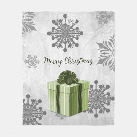 グリーンクリスマスギフトホリデーフリースブランケット フリースブランケット (正面)