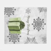 グリーンクリスマスギフトホリデーフリースブランケット フリースブランケット (正面(横))