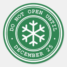 グリーンクリスマスギフトラベルまで開かない