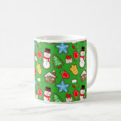 グリーンクリスマスクッキーマグ コーヒーマグカップ (正面右)