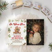 グリーンクリスマスクッキー誕生日パーティーああ何おもしろい 招待状