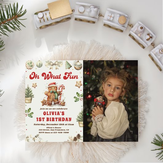 グリーンクリスマスクッキー誕生日パーティーああ何おもしろい 招待状
