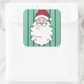 グリーンクリスマスサンタクロースギフトラベルシール スクエアシール (バッグ)