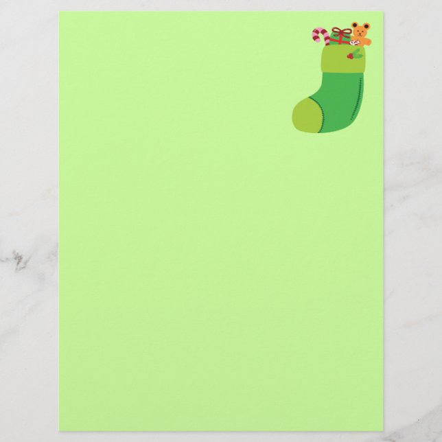 グリーンクリスマスストッキング (正面)