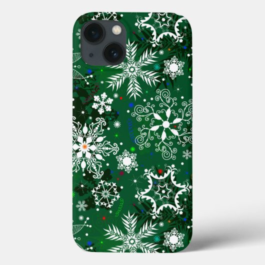 グリーンクリスマススノーフレークパターン10強いxtreme Case-Mate iPhoneケース (裏面)