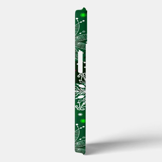 グリーンクリスマススノーフレークパターン10強いxtreme Case-Mate iPhoneケース (裏面 / 右)