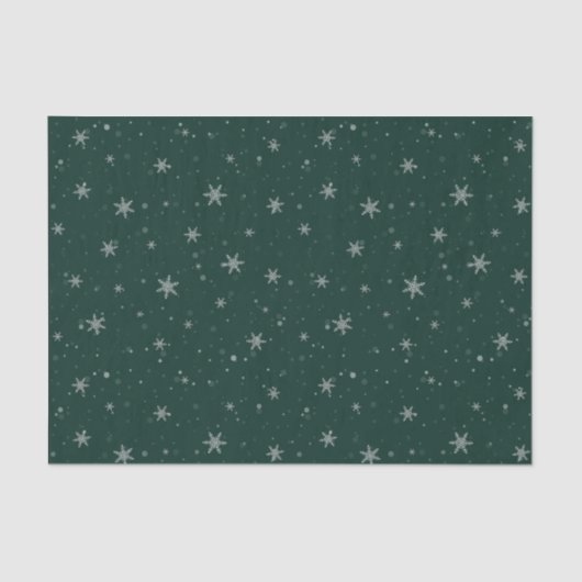 グリーンクリスマススノーフレーク 薄葉紙 (正面)