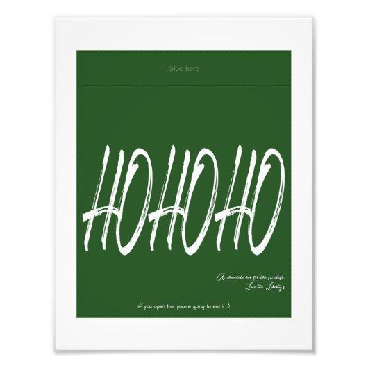 グリーンクリスマスチョコレートラッパーハーシーズXL フォトプリント (正面)